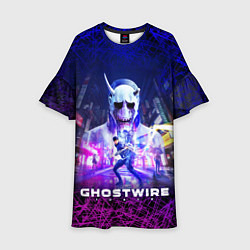 Платье клеш для девочки GhostWire: Tokyo, цвет: 3D-принт