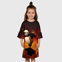Платье клеш для девочки Кунг-фу Панда New, цвет: 3D-принт — фото 2