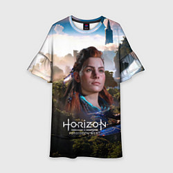 Платье клеш для девочки Aloy Horizon Forbidden West game, цвет: 3D-принт