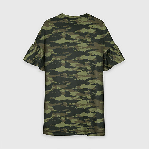 Детское платье ДАЧНЫЕ ВОЙСКА КАМУФЛЯЖ / 3D-принт – фото 2
