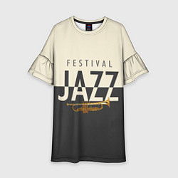 Платье клеш для девочки JAZZ FESTIVAL, цвет: 3D-принт