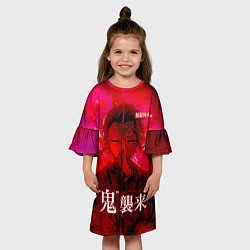 Платье клеш для девочки Tanjiro Kamado - Demon Slayer, цвет: 3D-принт — фото 2