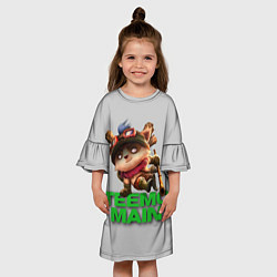 Платье клеш для девочки Teemo main, цвет: 3D-принт — фото 2