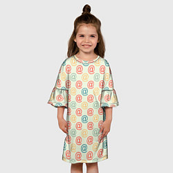 Платье клеш для девочки E-mail почта, цвет: 3D-принт — фото 2