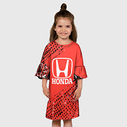 Платье клеш для девочки HONDA хонда sport, цвет: 3D-принт — фото 2