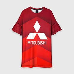 Платье клеш для девочки Митсубиси mitsubishi, цвет: 3D-принт