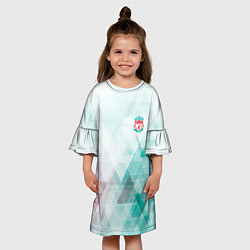 Платье клеш для девочки Liverpool лфк, цвет: 3D-принт — фото 2