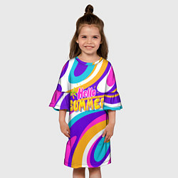 Платье клеш для девочки Привет Лето 3d Hello Summer, цвет: 3D-принт — фото 2