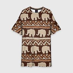 Детское платье Слоны паттерн
