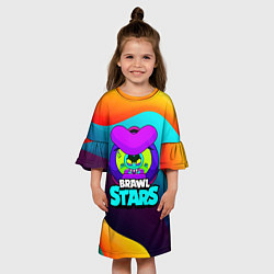 Платье клеш для девочки BrawlStars Eve Ева, цвет: 3D-принт — фото 2
