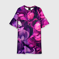 Платье клеш для девочки Flowers fresh, цвет: 3D-принт