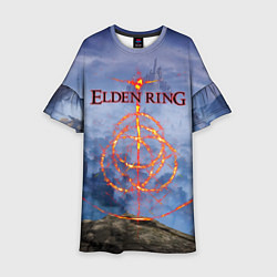 Платье клеш для девочки Elden Ring, Logo, цвет: 3D-принт