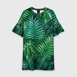 Детское платье Tropical plants pattern