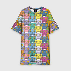 Платье клеш для девочки FamousNiki патерн, цвет: 3D-принт