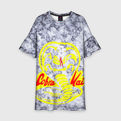 Платье клеш для девочки Логотип Cobra Kai, цвет: 3D-принт