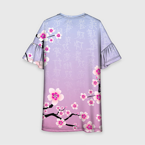 Детское платье ASTRO ЦВЕТЫ САКУРЫ / 3D-принт – фото 2