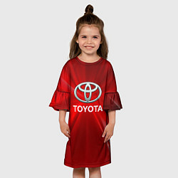 Платье клеш для девочки Toyota тойота, цвет: 3D-принт — фото 2