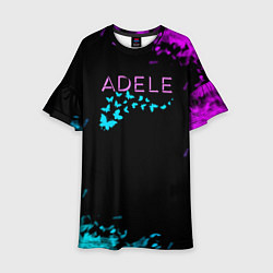 Платье клеш для девочки Adele neon, цвет: 3D-принт