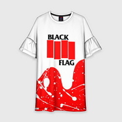Платье клеш для девочки Black flag, цвет: 3D-принт