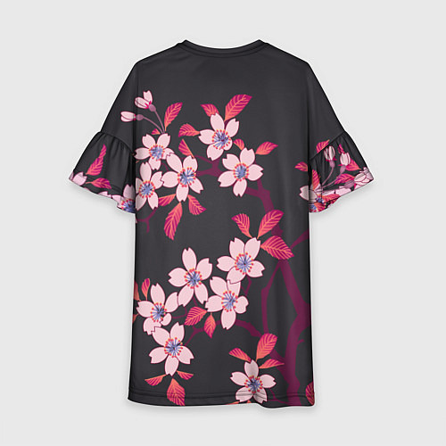 Детское платье Девушка карп-кои и киты / 3D-принт – фото 2