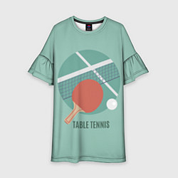 Платье клеш для девочки TABLE TENNIS Теннис, цвет: 3D-принт