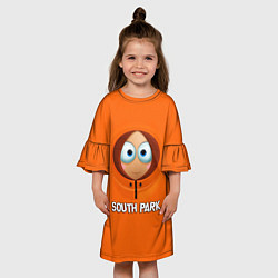 Платье клеш для девочки Южный парк - Кенни МакКормик, цвет: 3D-принт — фото 2