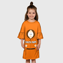 Платье клеш для девочки Кенни МакКормик Южный парк, цвет: 3D-принт — фото 2