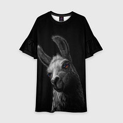 Детское платье Портрет милой ламы