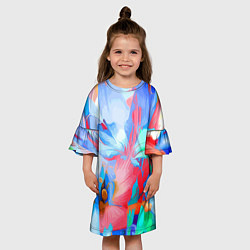Платье клеш для девочки Fashion floral pattern, цвет: 3D-принт — фото 2