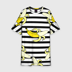 Платье клеш для девочки Banana pattern Summer, цвет: 3D-принт