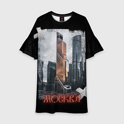 Платье клеш для девочки Москоу Сити, цвет: 3D-принт