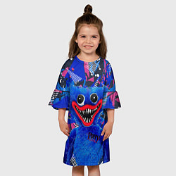 Платье клеш для девочки Poppy на абстрактном фоне, цвет: 3D-принт — фото 2