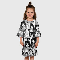 Платье клеш для девочки Харухи Судзумия паттерн, цвет: 3D-принт — фото 2