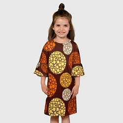 Платье клеш для девочки ТЕКСТУРА МОЛЕКУЛ, цвет: 3D-принт — фото 2