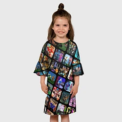 Платье клеш для девочки ROBLOX СЮЖЕТЫ, цвет: 3D-принт — фото 2