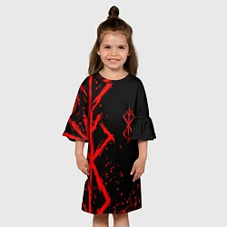 Платье клеш для девочки КЛЕЙМО ЖЕРТВЫ BERSERK БЕРСЕРК, цвет: 3D-принт — фото 2