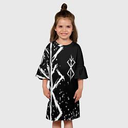 Платье клеш для девочки КЛЕЙМО ЖЕРТВЫ - БЕРСЕРК, цвет: 3D-принт — фото 2
