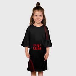 Платье клеш для девочки Аниме Акира черный принт, цвет: 3D-принт — фото 2