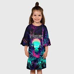 Платье клеш для девочки WONDERLANDS Легендарный Лес, цвет: 3D-принт — фото 2