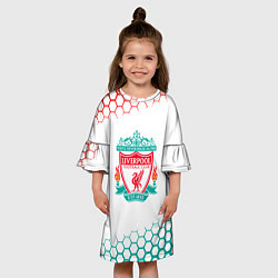 Платье клеш для девочки Liverpool соты, цвет: 3D-принт — фото 2