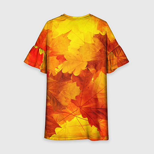 Детское платье Желтые-листья / 3D-принт – фото 2