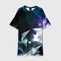 Платье клеш для девочки Алмазные треугольники, цвет: 3D-принт