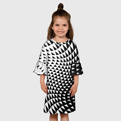 Платье клеш для девочки Минималистический авангардный паттерн, цвет: 3D-принт — фото 2