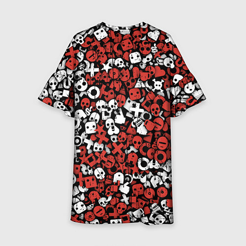 Детское платье Красно-белые знаки LDR / 3D-принт – фото 2