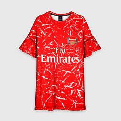 Платье клеш для девочки Arsenal fly emirates sport, цвет: 3D-принт
