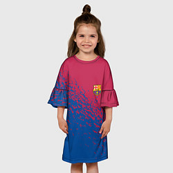 Платье клеш для девочки Barcelona маленькое лого, цвет: 3D-принт — фото 2