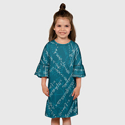 Платье клеш для девочки Geometry theme, цвет: 3D-принт — фото 2