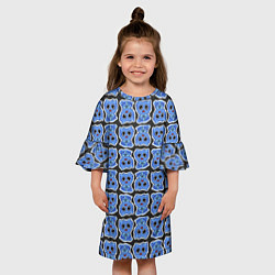 Платье клеш для девочки POPPY PLAYTIME - милый Хагги Вагги паттерн, цвет: 3D-принт — фото 2