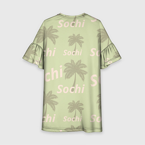 Детское платье Пальмы на салатном фоне palm trees text / 3D-принт – фото 2