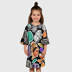 Платье клеш для девочки Underground pattern Fashion trend, цвет: 3D-принт — фото 2
